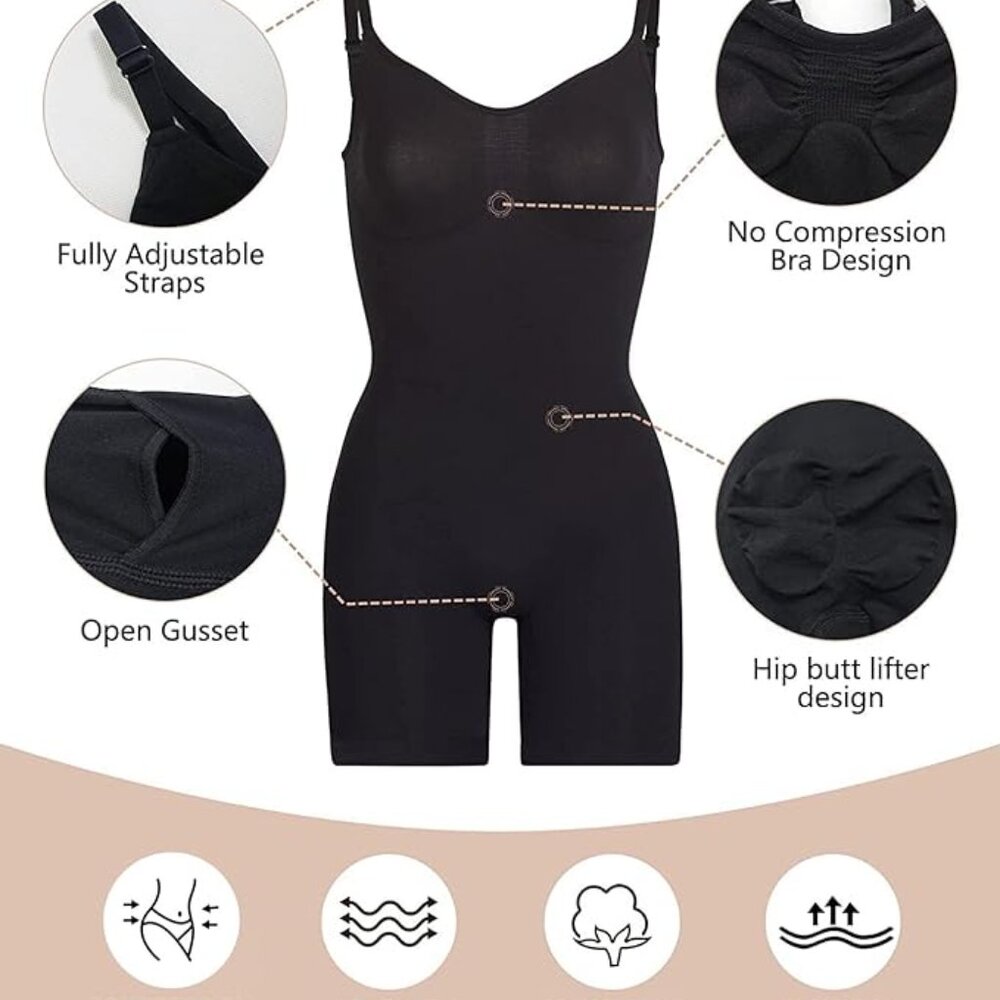 Shaperx Mid-thigh Bodysuit
